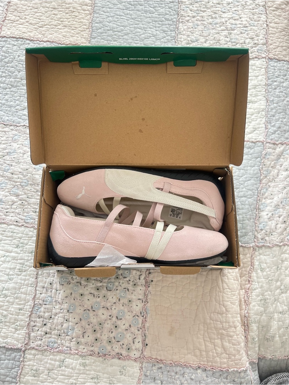 Suede Puma Speedcat Pink Ballet Flats - Picture 2 of 9